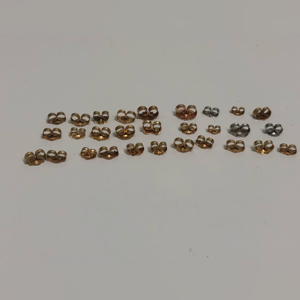 14k Yellow Gold Assorted Lot Of Mix/ Earrings Backs - 2.52 Grams-29 Pcs